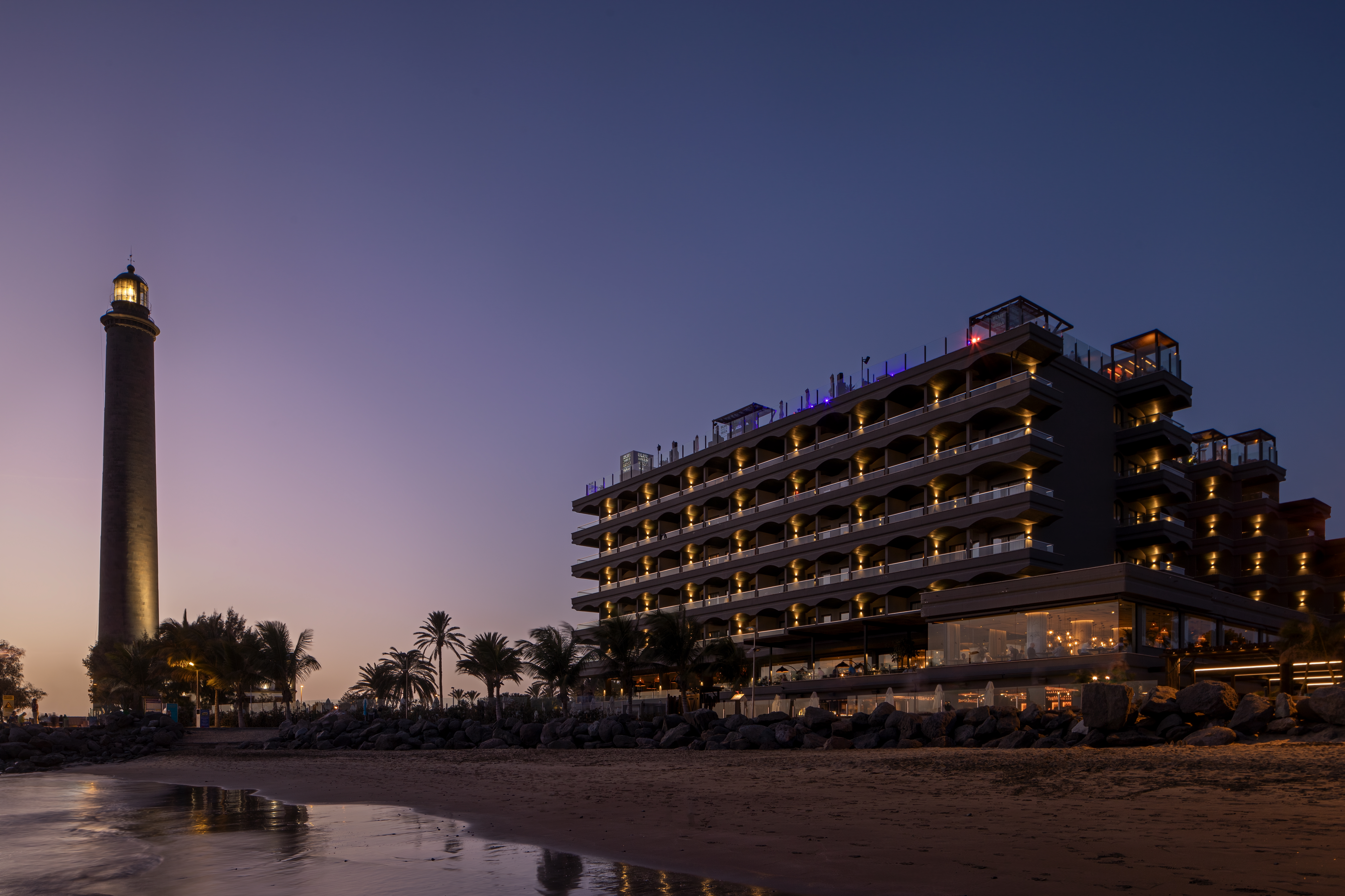 photograph sunset hotel faro lopesan collection