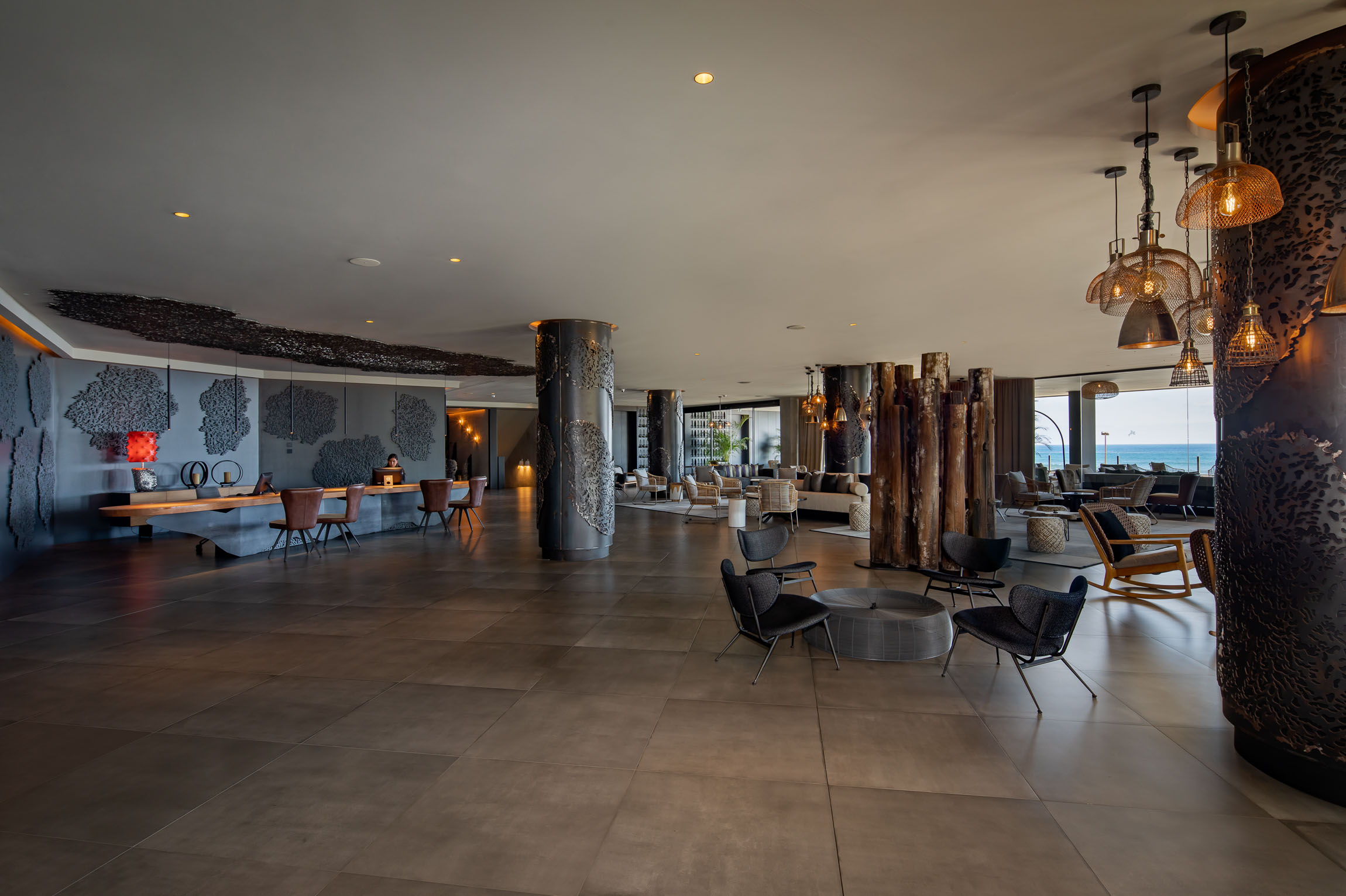 photo reception of the hotel faro lopesan collection