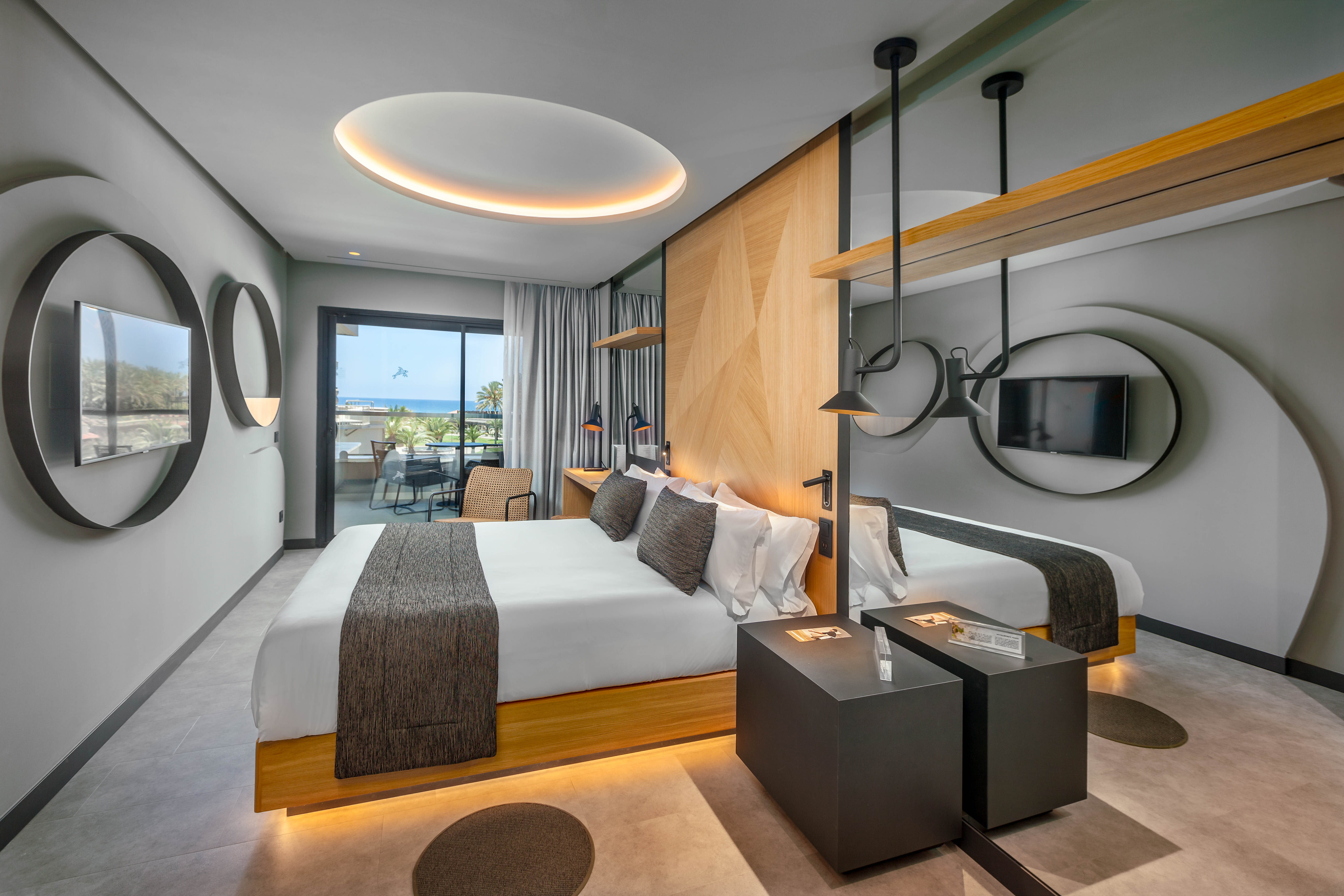 photos deluxe double standard rooms view hotel faro lopesan collection