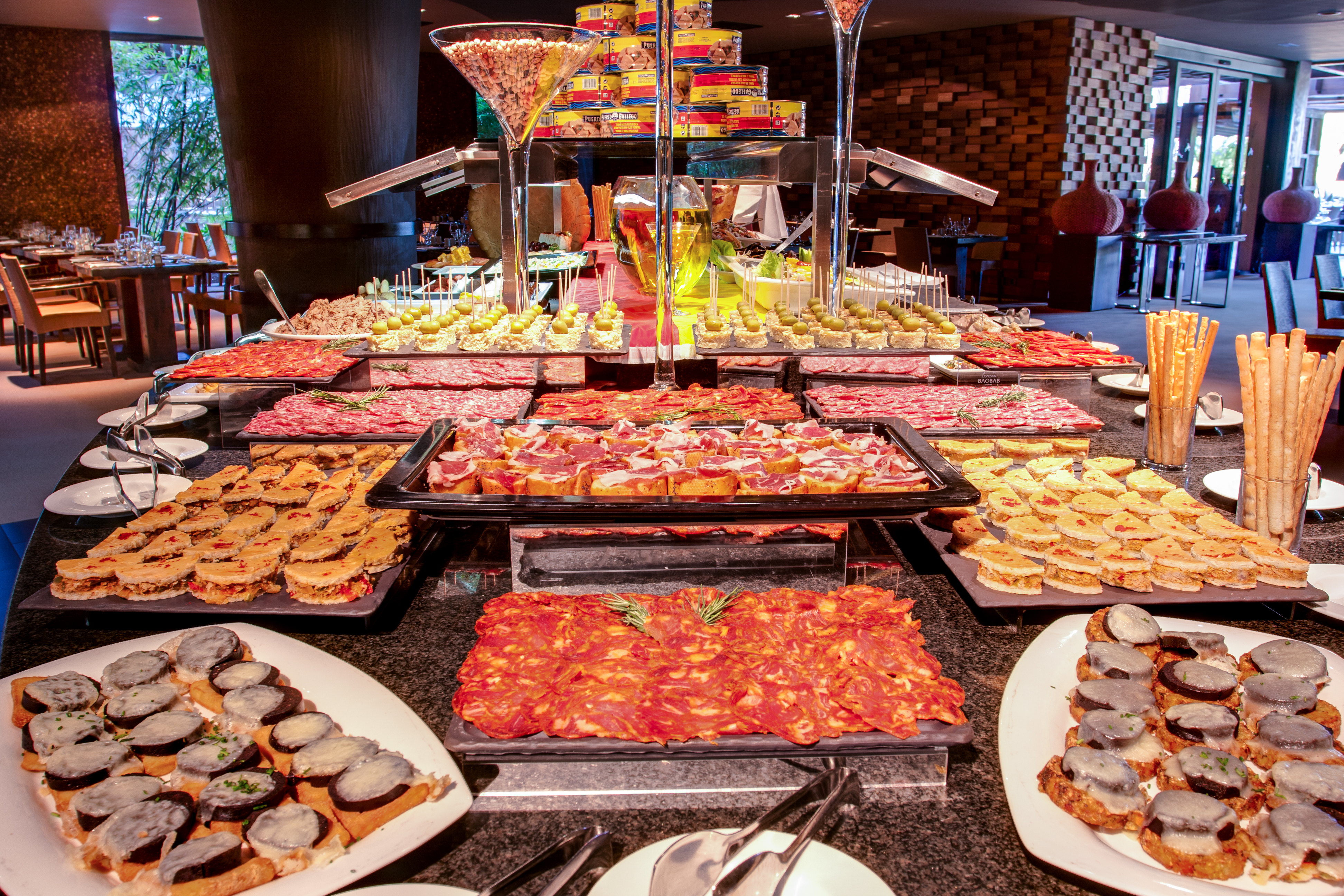 fotos buffet baobab del hotel baobab en gran canaria