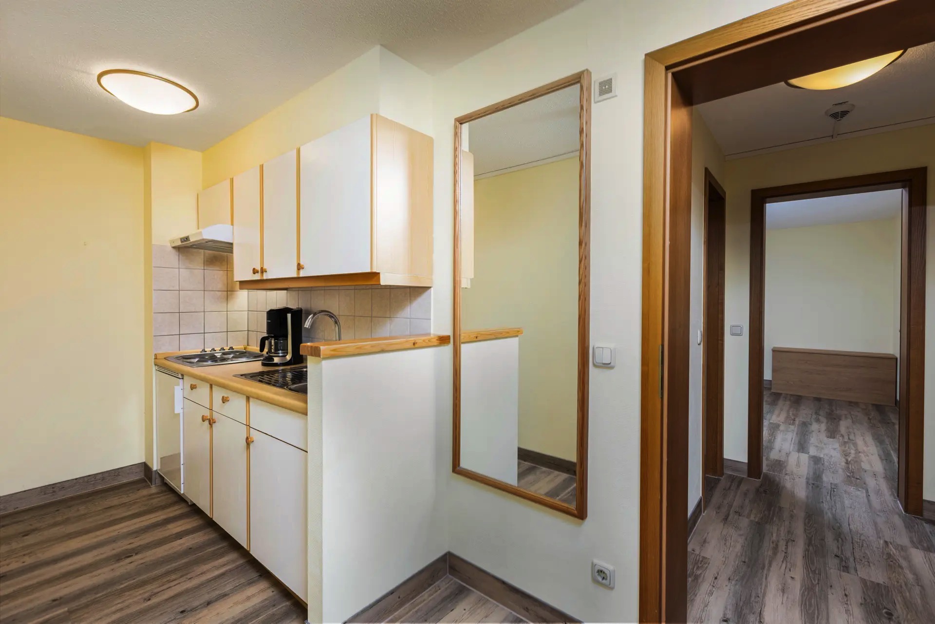 Küchenfotos der Apartments IFA Breitach mit Terrasse und Balkon