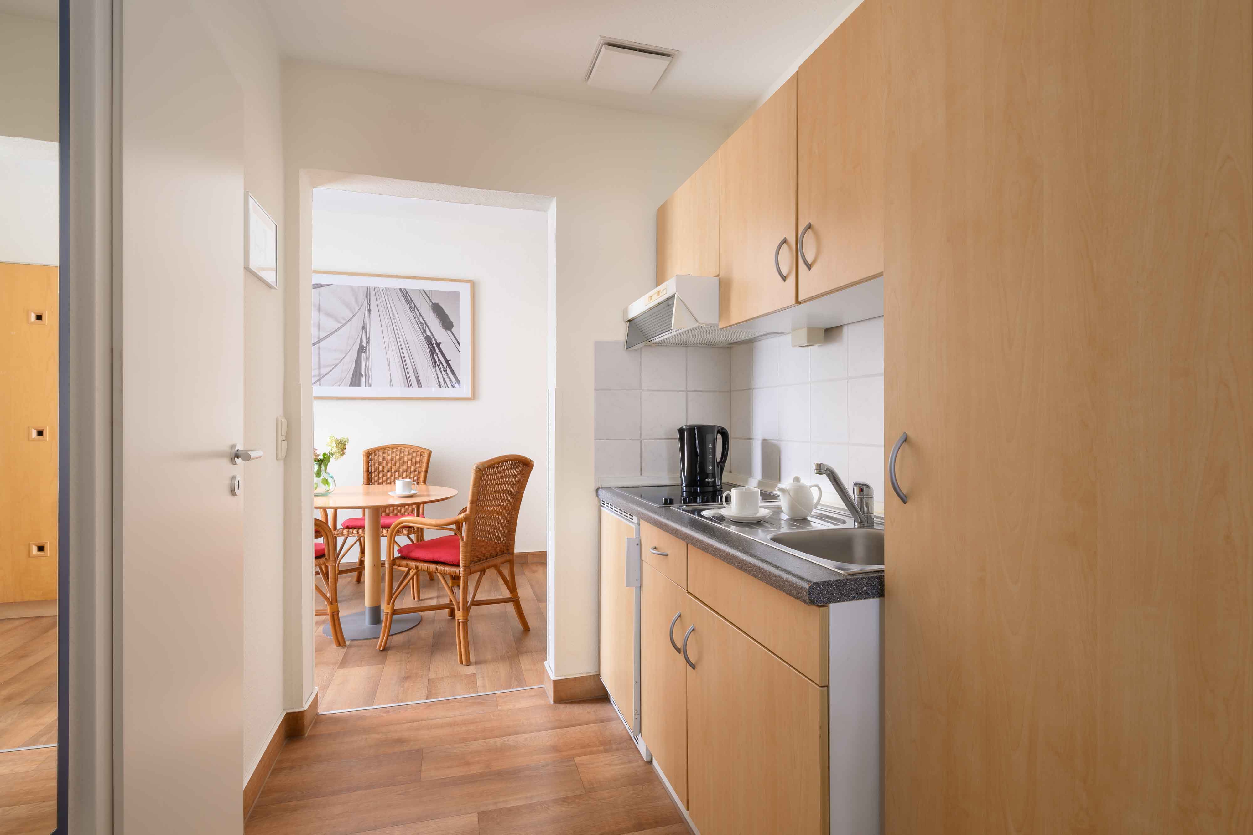 cocina apartamento 1.5 dormitorio hotel ifa rügen