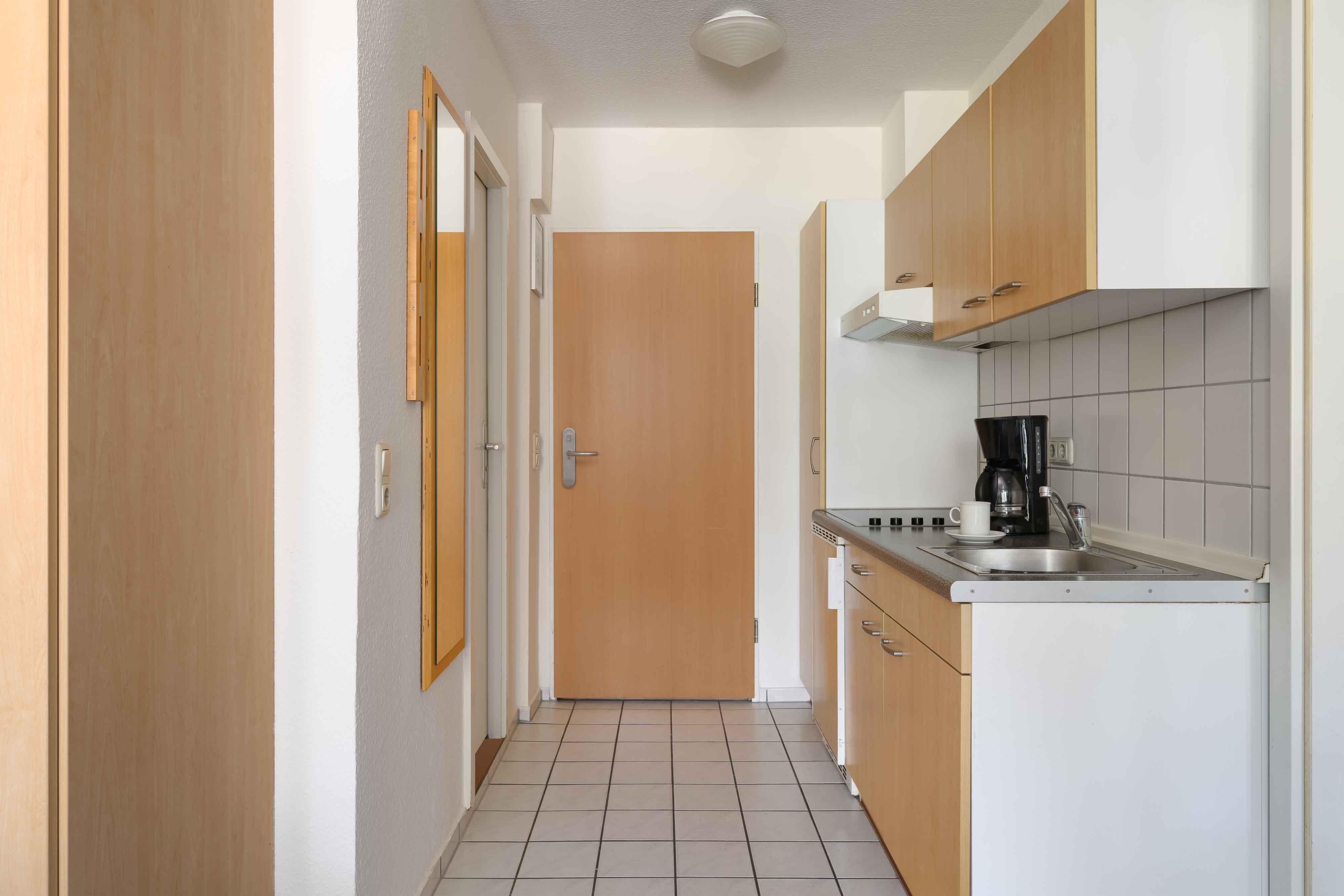 cocina cama apartamento 2 dormitorios hotel ifa rügen
